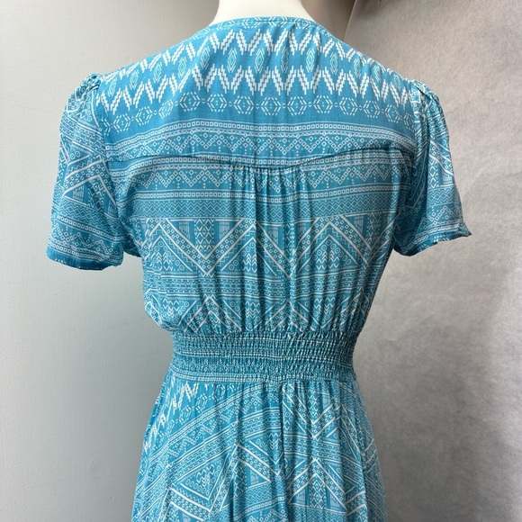 Powder blue button front maxi dress - Picture 5 of 13